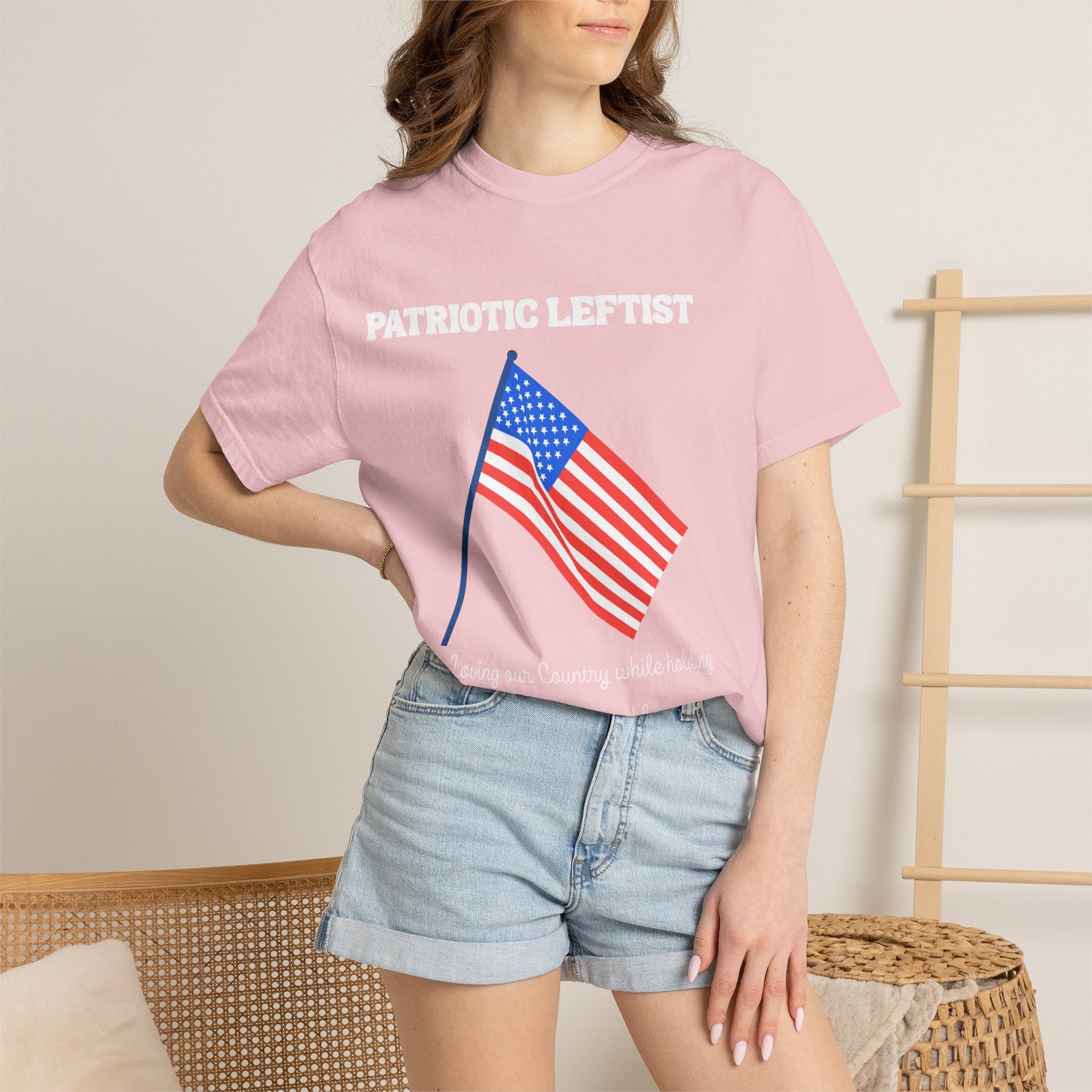 Unisex Garment-Dyed T-shirt- Patriotic Leftist