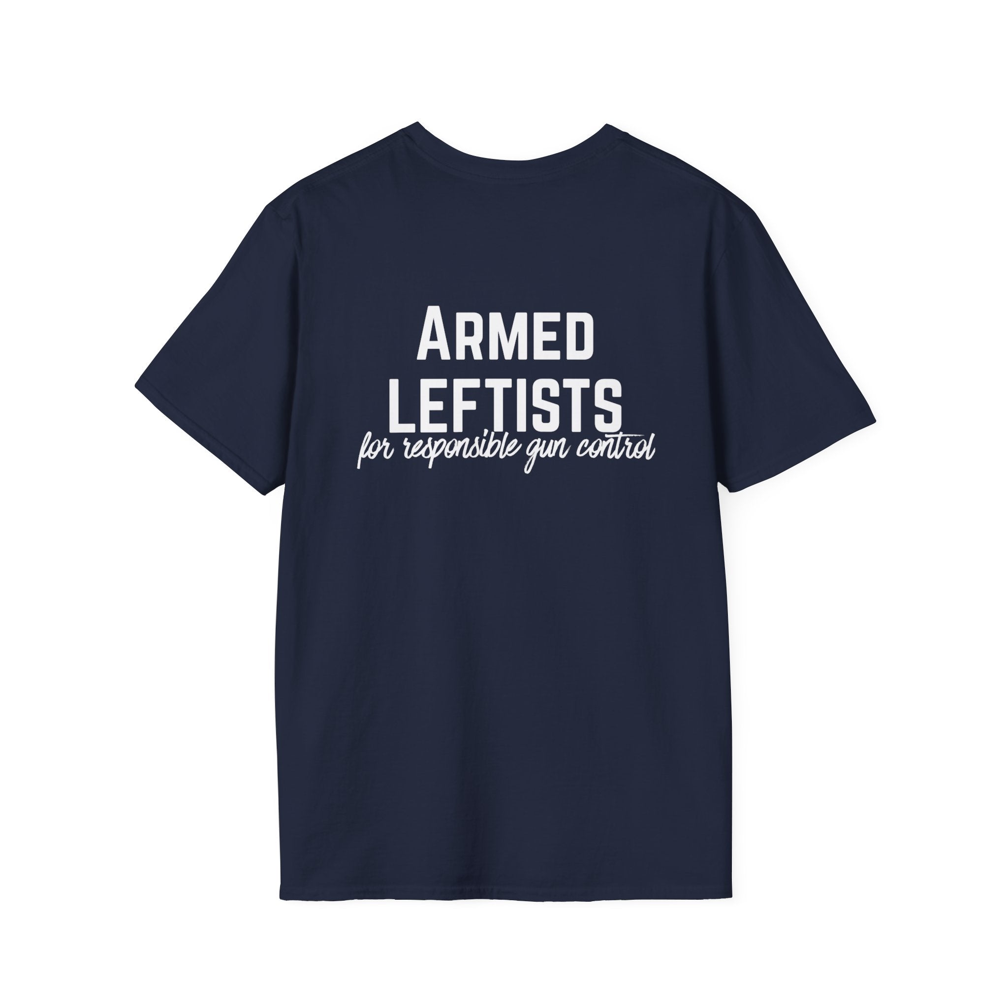 Patriotic Progressive / Armed Leftists Graphic T‑Shirt – Pro‑Gun Control Progressive Political Tee