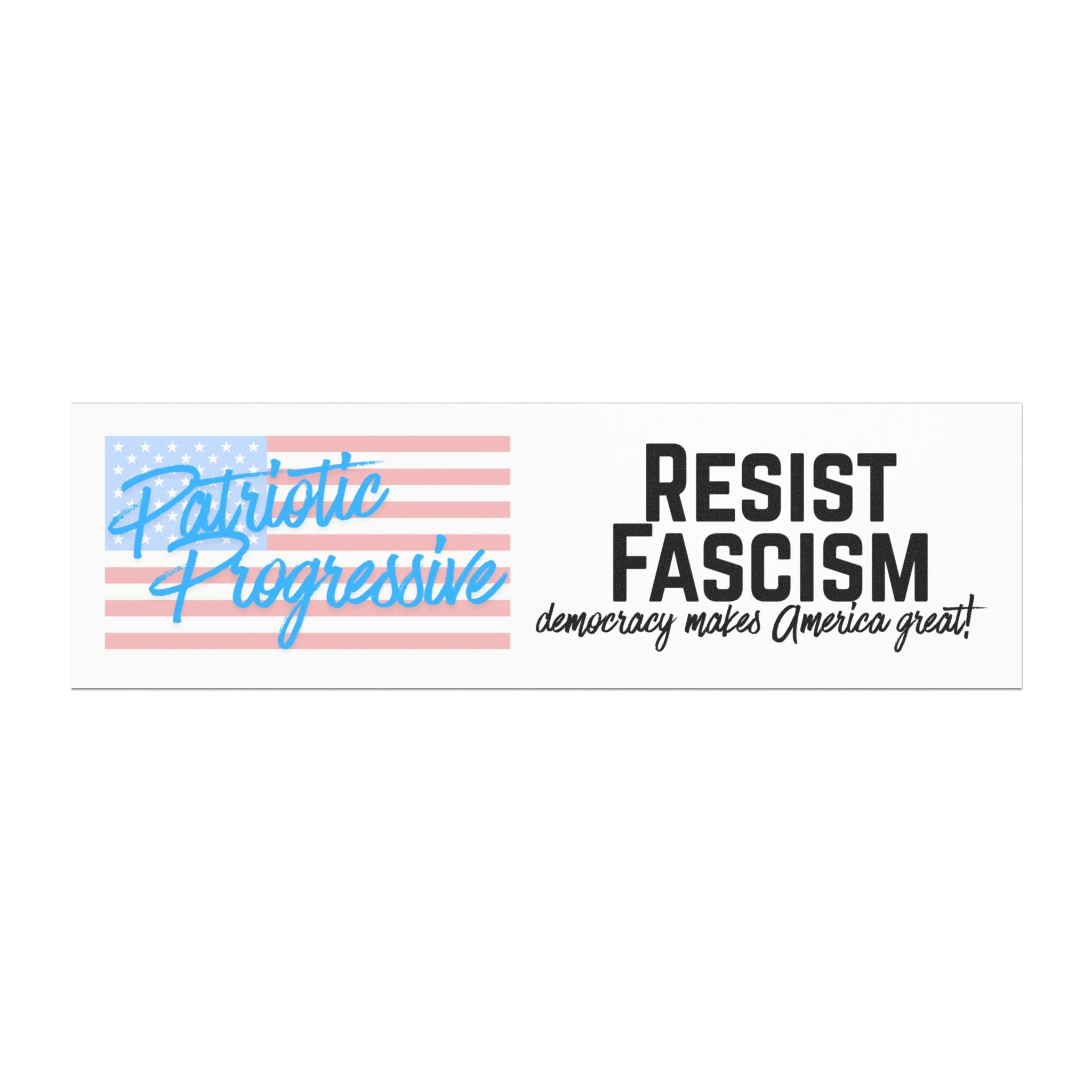 Resist Fascism Car Magnet — Patriotic Progressive Bumper Sticker