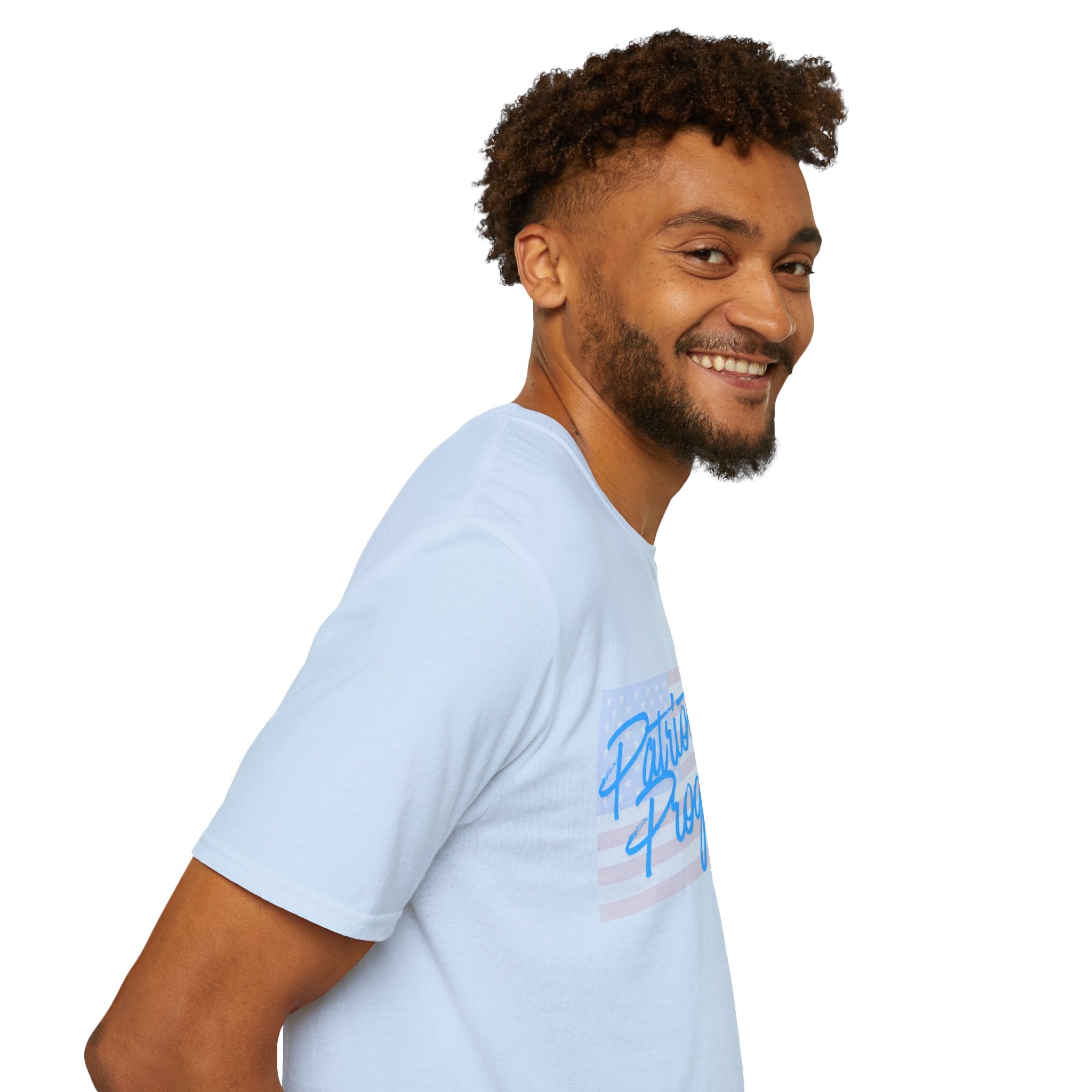 Patriotic Progressive T-Shirt — "Run for Local Government" Back Political Tee