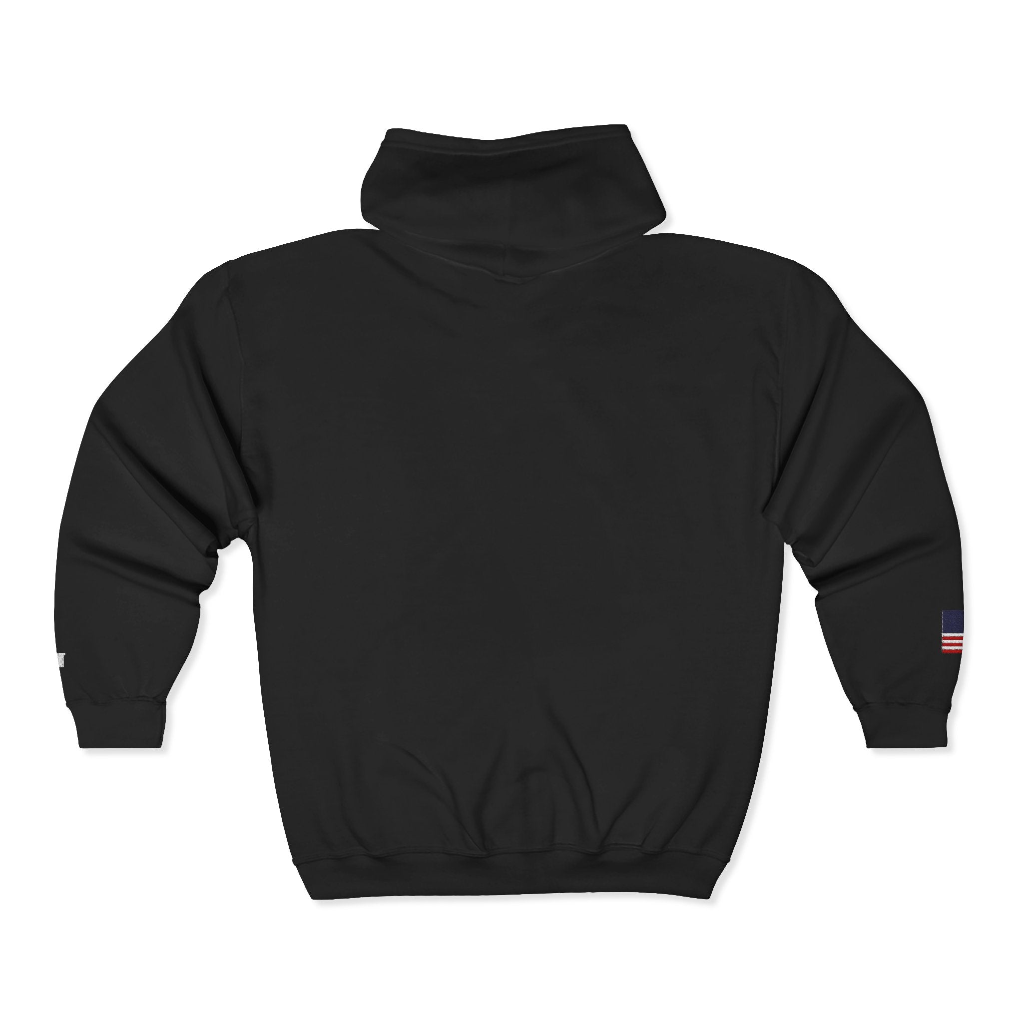 Embroidered Zip Hoodie — "Radical Leftist Scum" Full-Zip Sweatshirt, with "I Dissent" on left wrist
