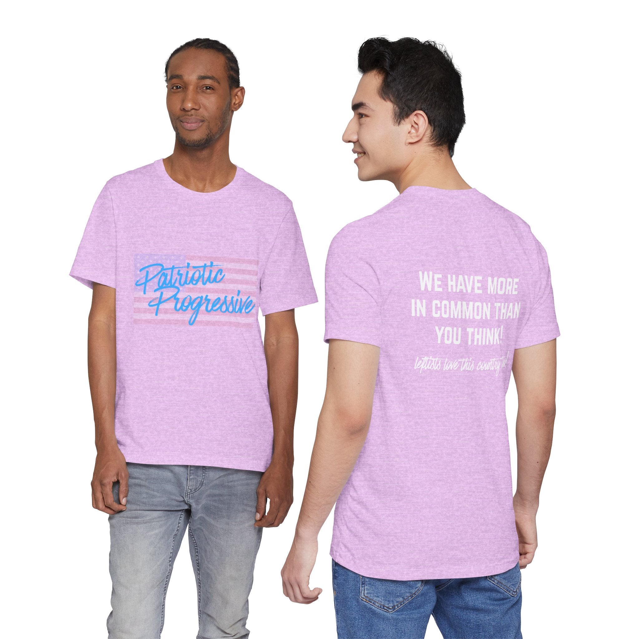Patriotic Progressive Tee — "We Have More In Common Than You Think, Leftists Love This Country Too" Graphic T-Shirt