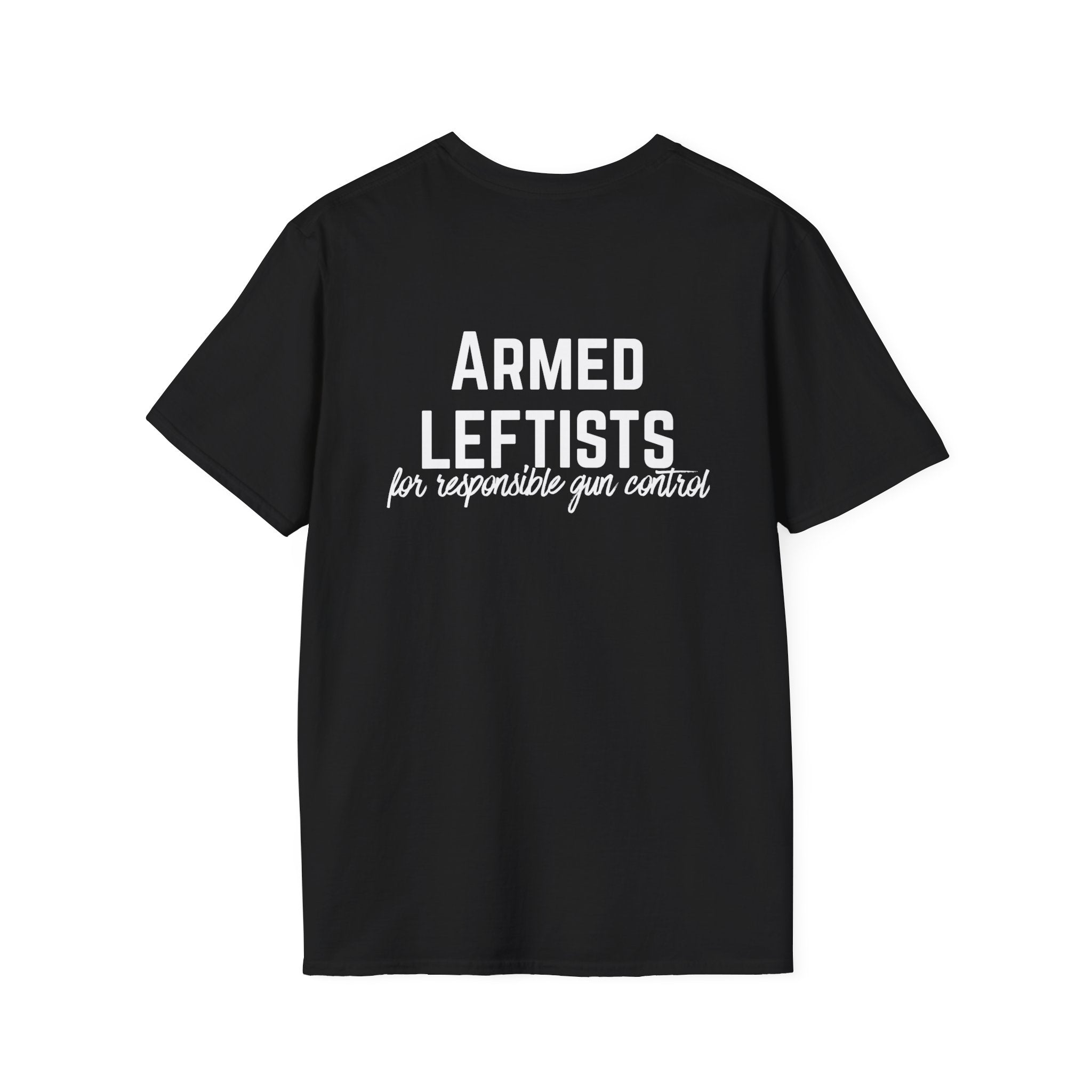 Patriotic Progressive / Armed Leftists Graphic T‑Shirt – Pro‑Gun Control Progressive Political Tee