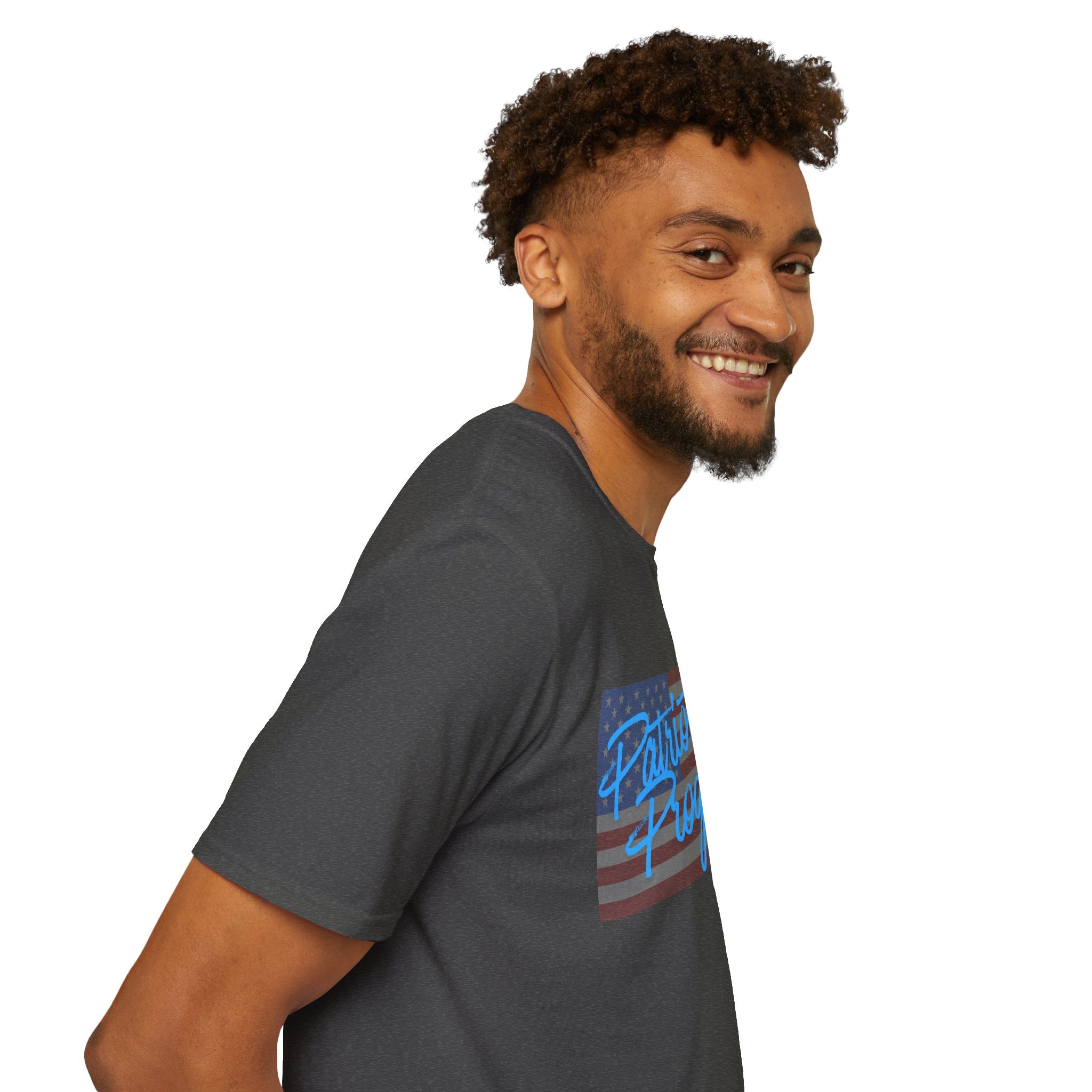 Patriotic Progressive T-Shirt — "Run for Local Government" Back Political Tee