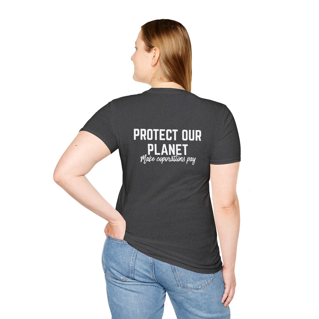 Patriotic Progressive T-Shirt — “Protect Our Planet” Environmental Activist Tee