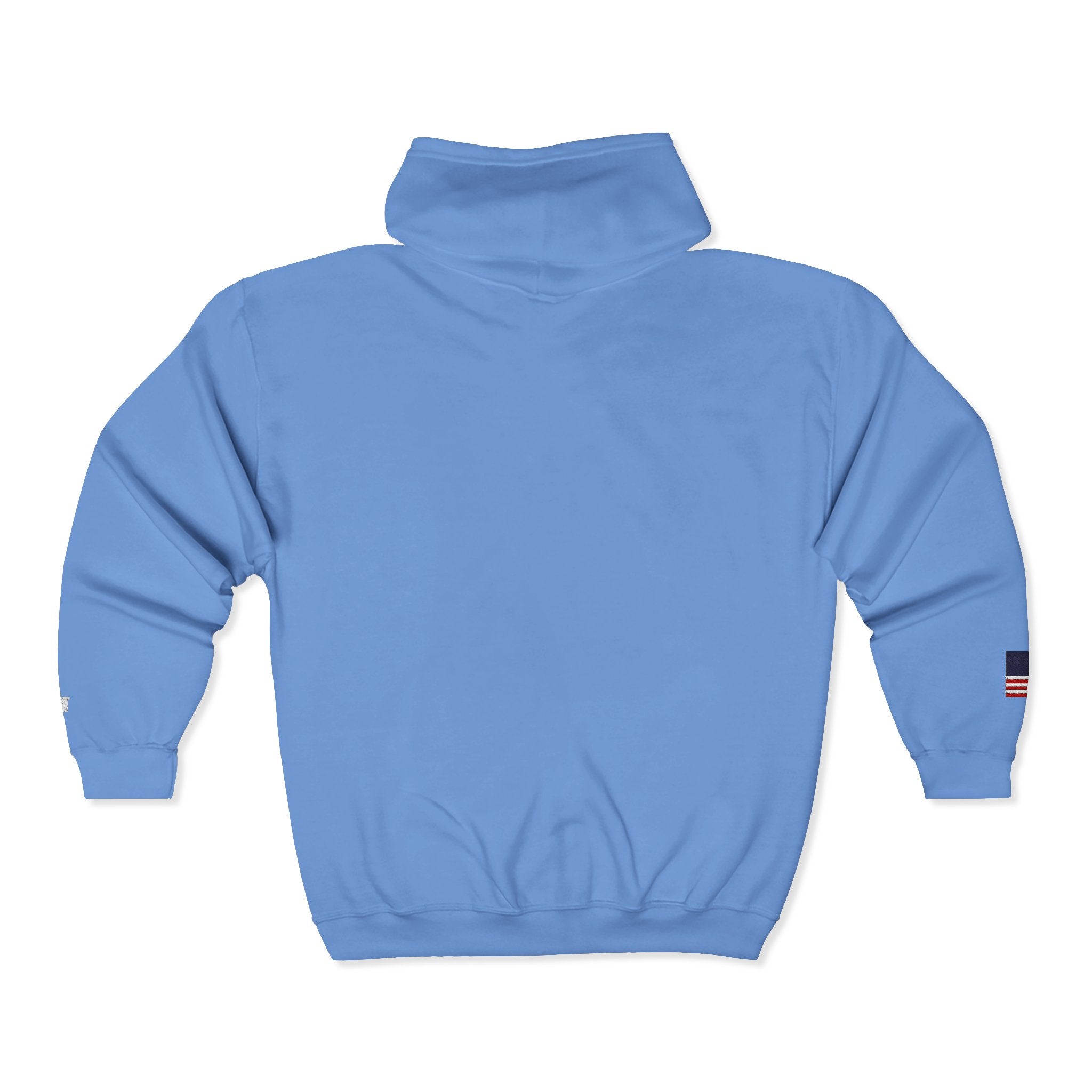 Embroidered Zip Hoodie — "Radical Leftist Scum" Full-Zip Sweatshirt, with "I Dissent" on left wrist