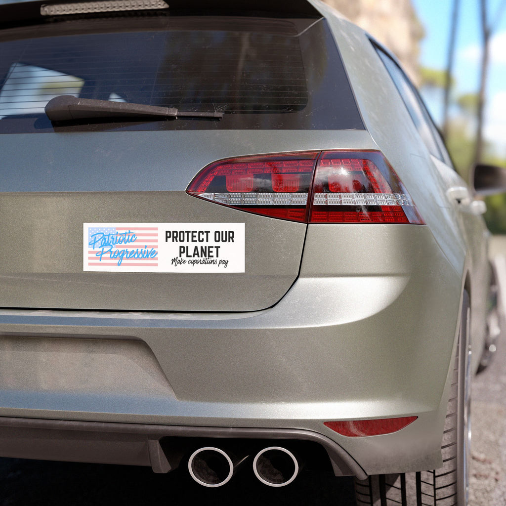 Patriotic Progressive “Protect Our Planet” Car Magnet - Environmental Protest Vehicle Sticker