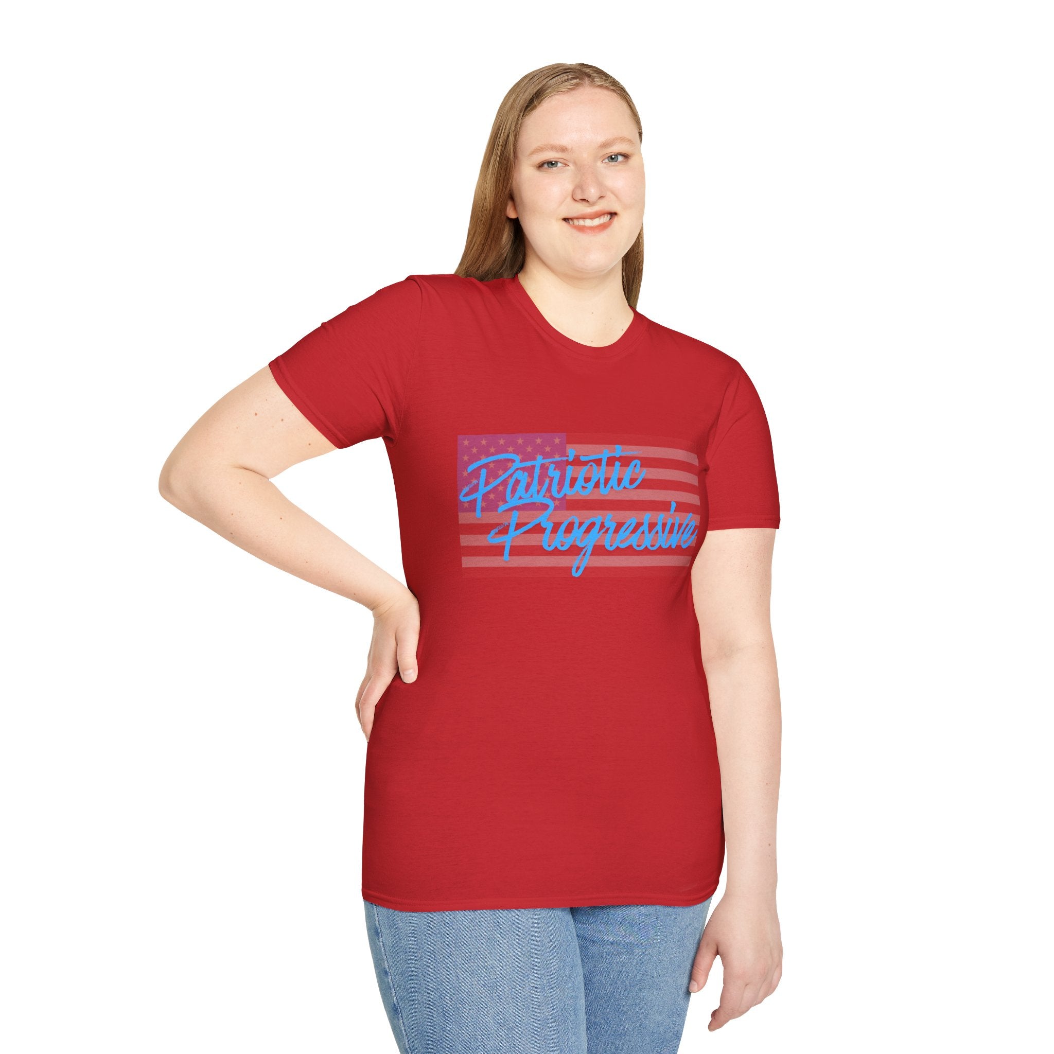 Patriotic Progressive T-Shirt — "Run for Local Government" Back Political Tee