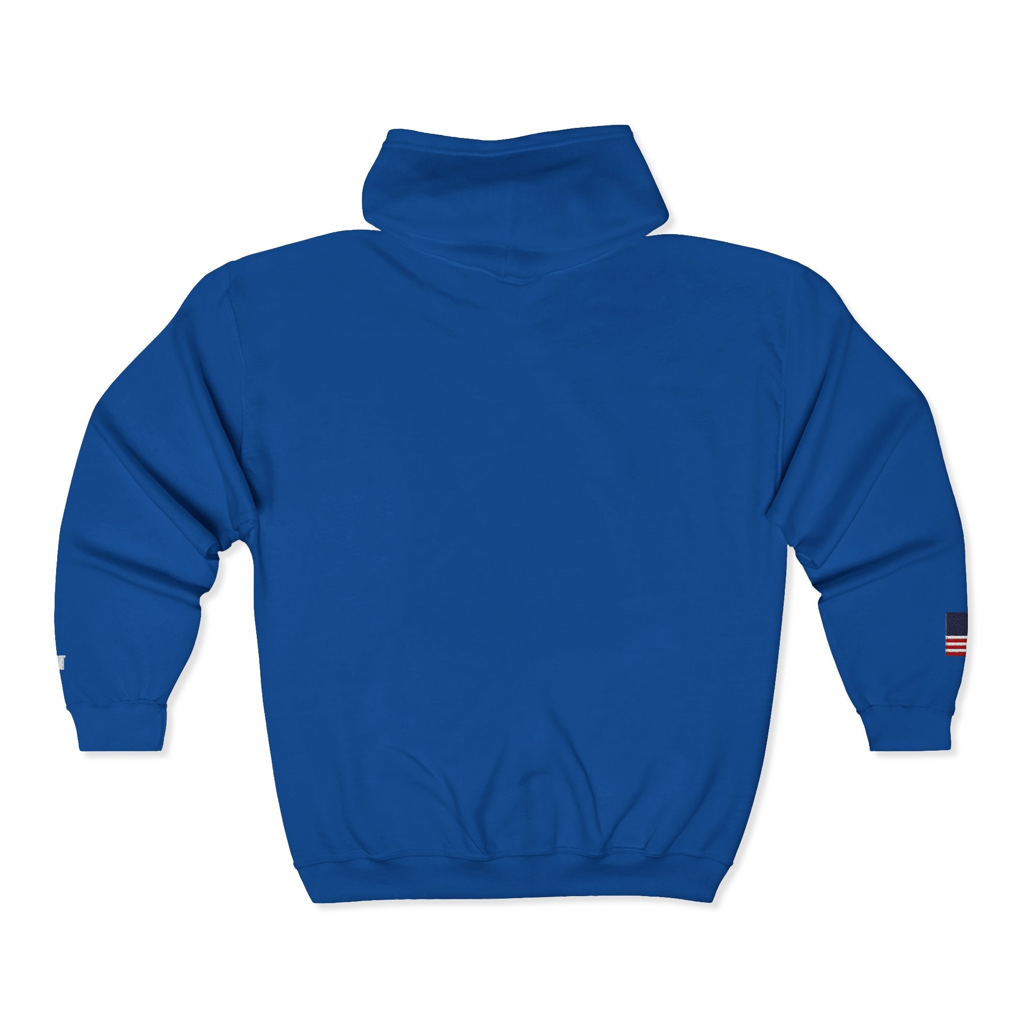 Embroidered Zip Hoodie — "Radical Leftist Scum" Full-Zip Sweatshirt, with "I Dissent" on left wrist