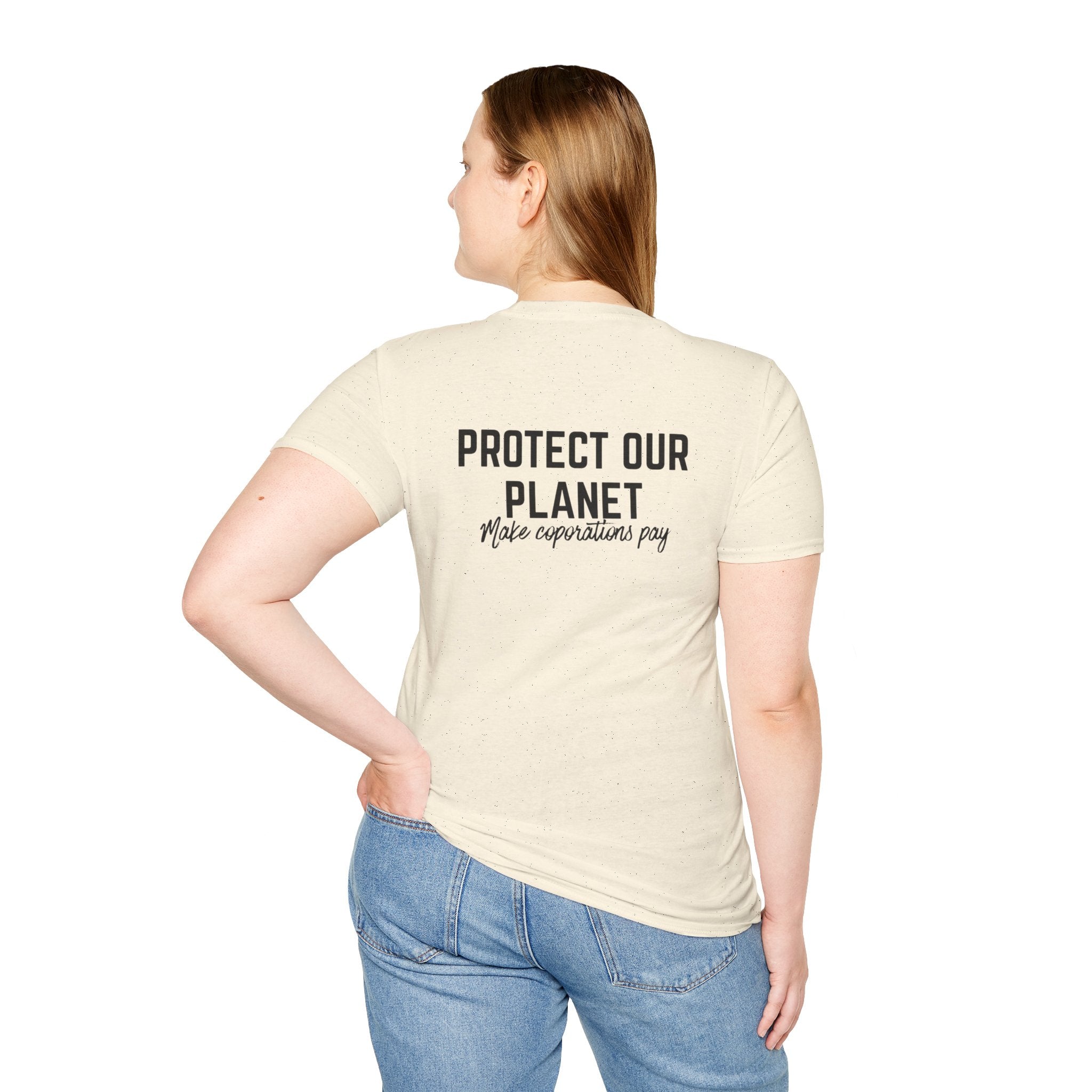 Patriotic Progressive T-Shirt — “Protect Our Planet” Environmental Activist Tee