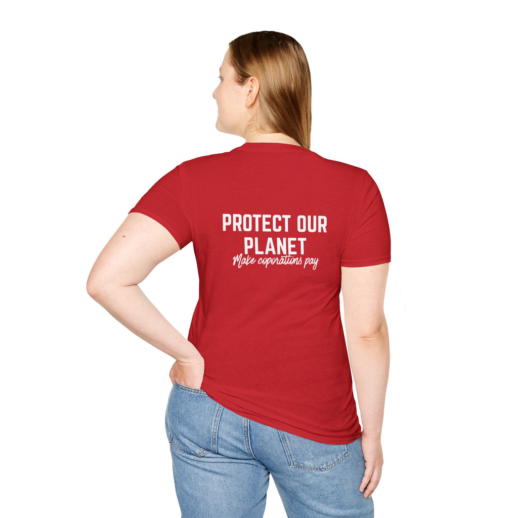 Patriotic Progressive T-Shirt — “Protect Our Planet” Environmental Activist Tee