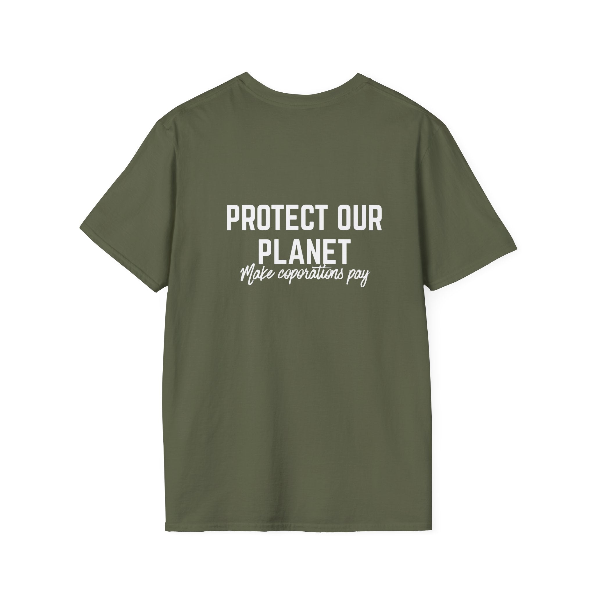 Patriotic Progressive T-Shirt — “Protect Our Planet” Environmental Activist Tee