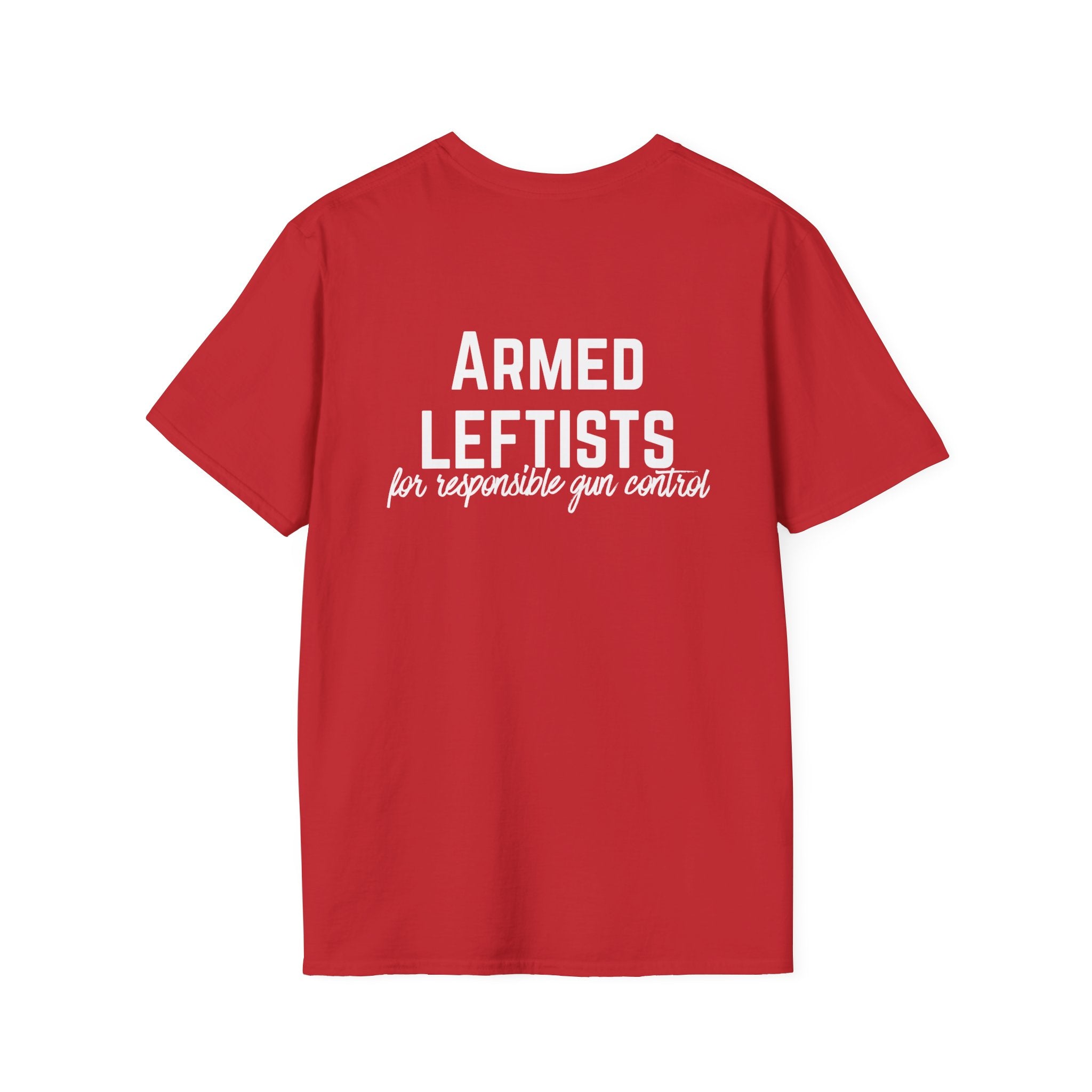 Patriotic Progressive / Armed Leftists Graphic T‑Shirt – Pro‑Gun Control Progressive Political Tee