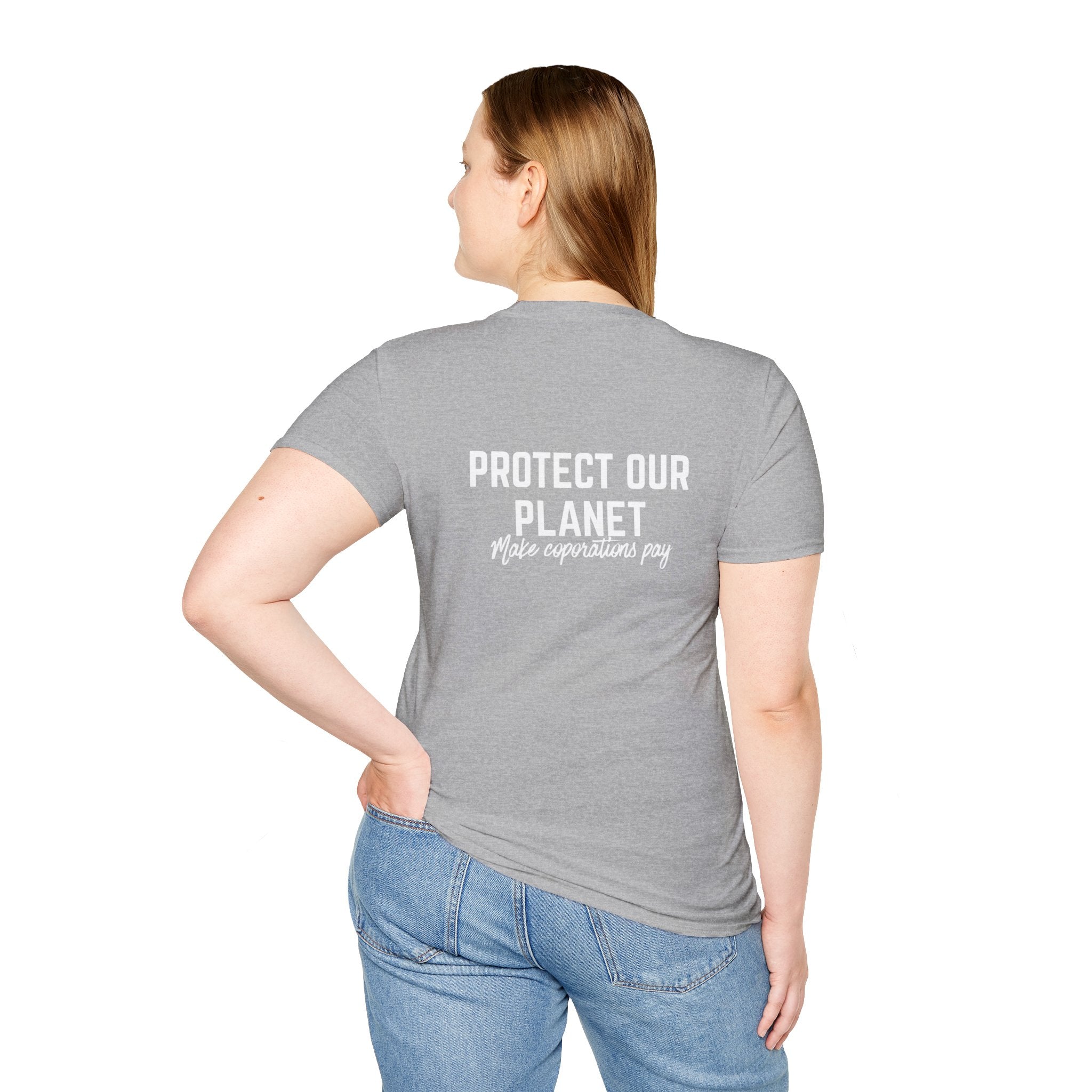 Patriotic Progressive T-Shirt — “Protect Our Planet” Environmental Activist Tee