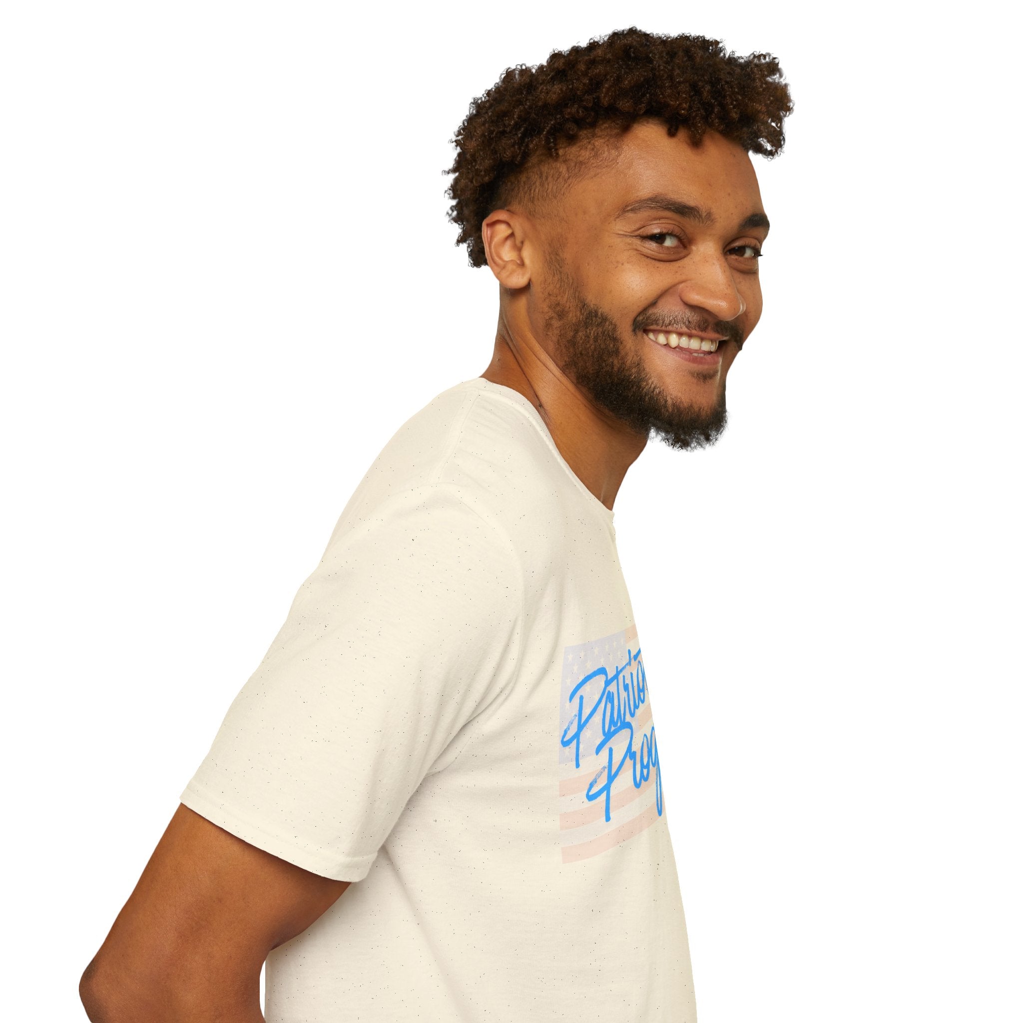 Patriotic Progressive T-Shirt — "Run for Local Government" Back Political Tee