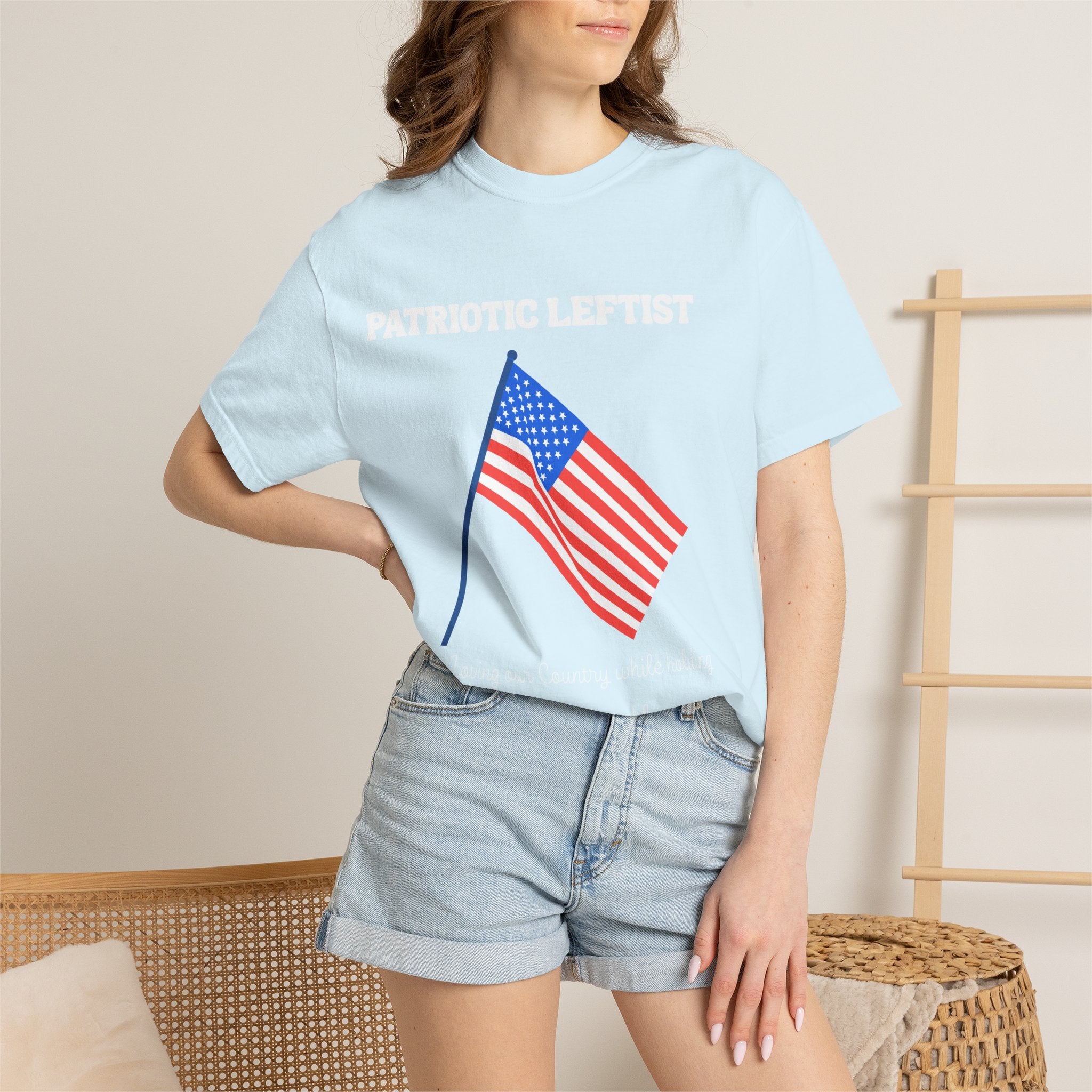 Unisex Garment-Dyed T-shirt- Patriotic Leftist