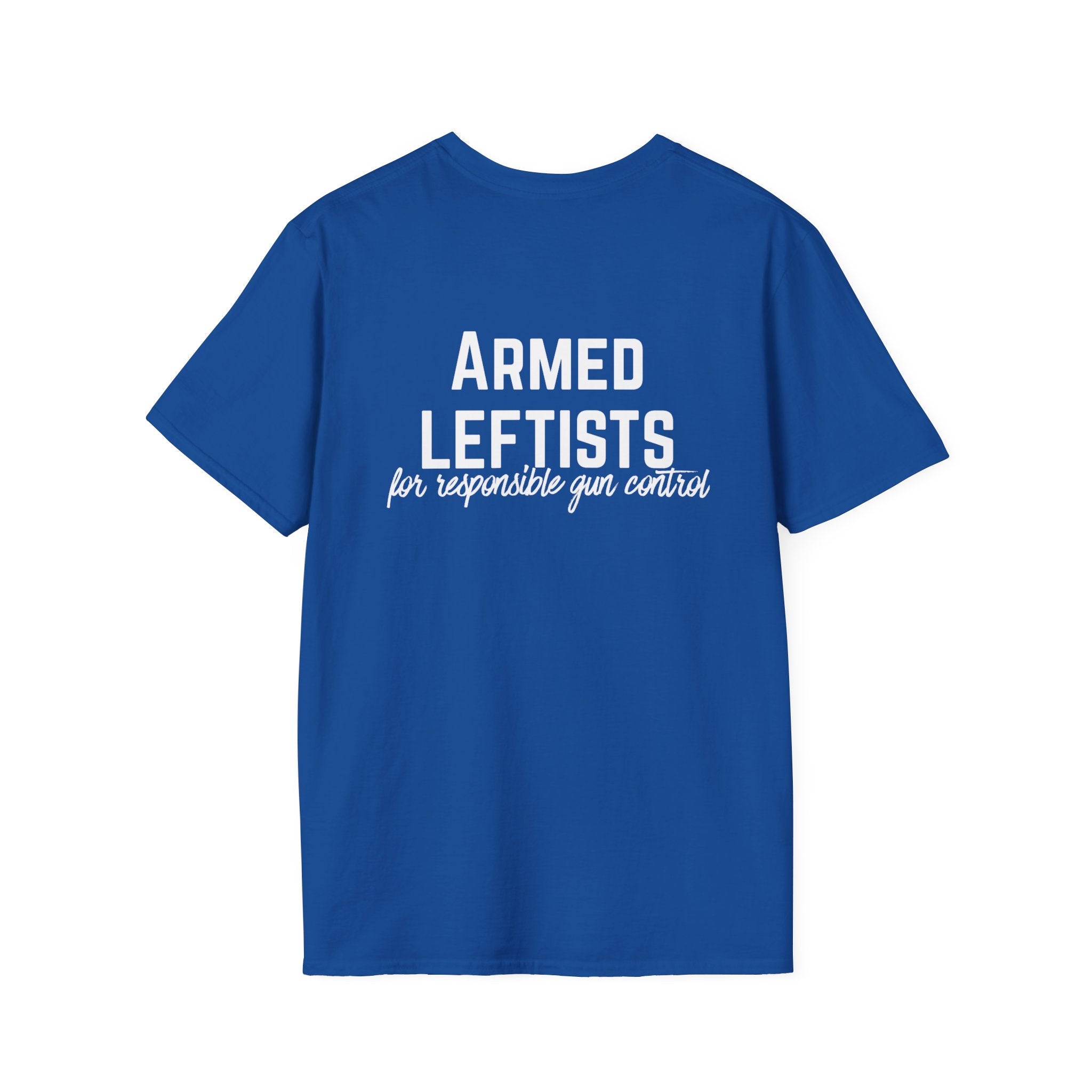Patriotic Progressive / Armed Leftists Graphic T‑Shirt – Pro‑Gun Control Progressive Political Tee