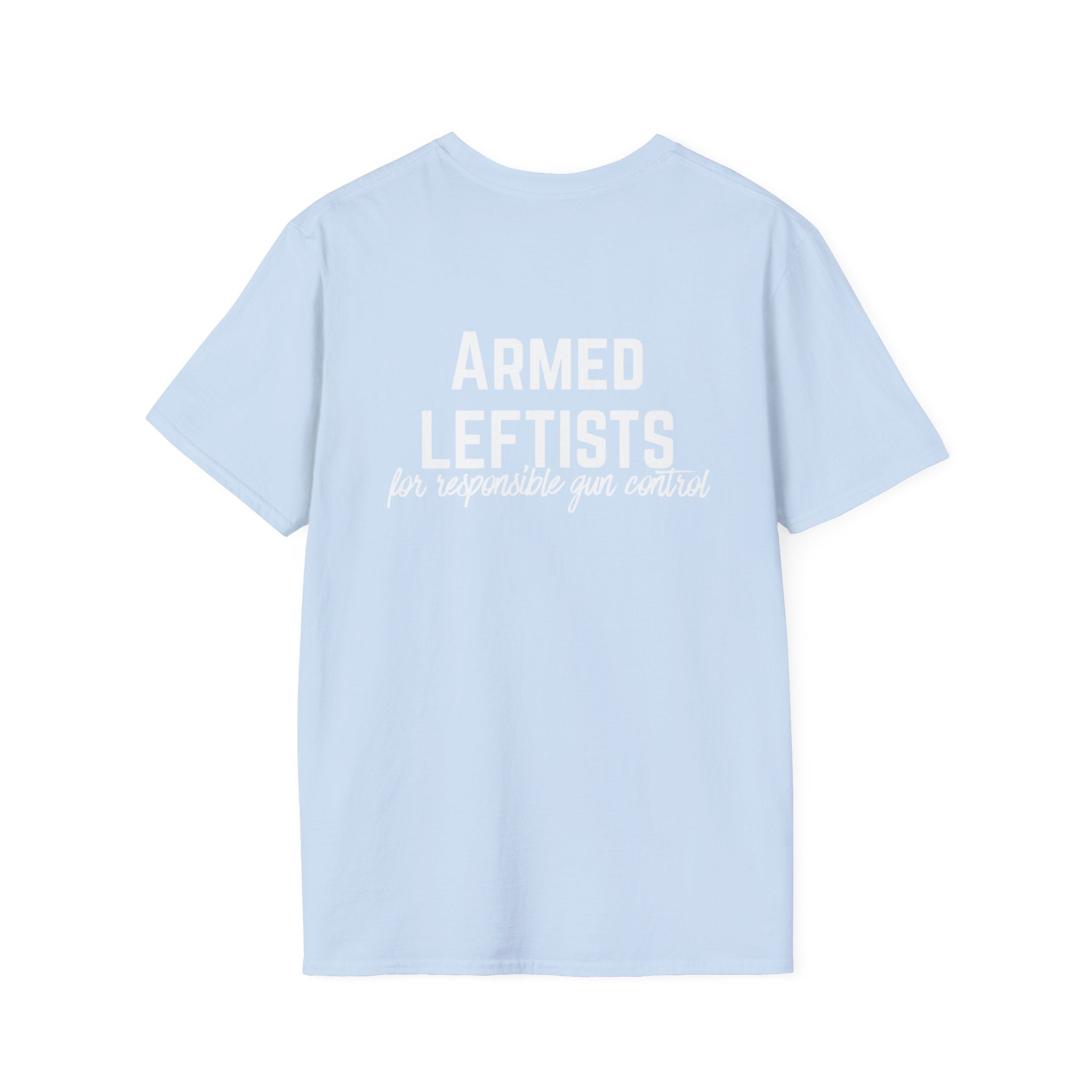 Patriotic Progressive / Armed Leftists Graphic T‑Shirt – Pro‑Gun Control Progressive Political Tee