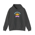 Brighter Days Ahead Hoodie — Pastel Sun Graphic with Diversity Equity Inclusion Back