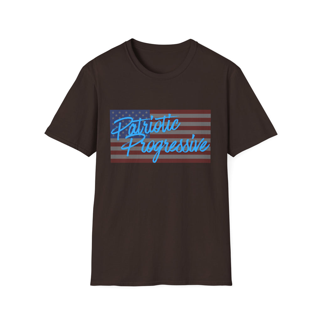 Patriotic Progressive / Armed Leftists Graphic T‑Shirt – Pro‑Gun Control Progressive Political Tee
