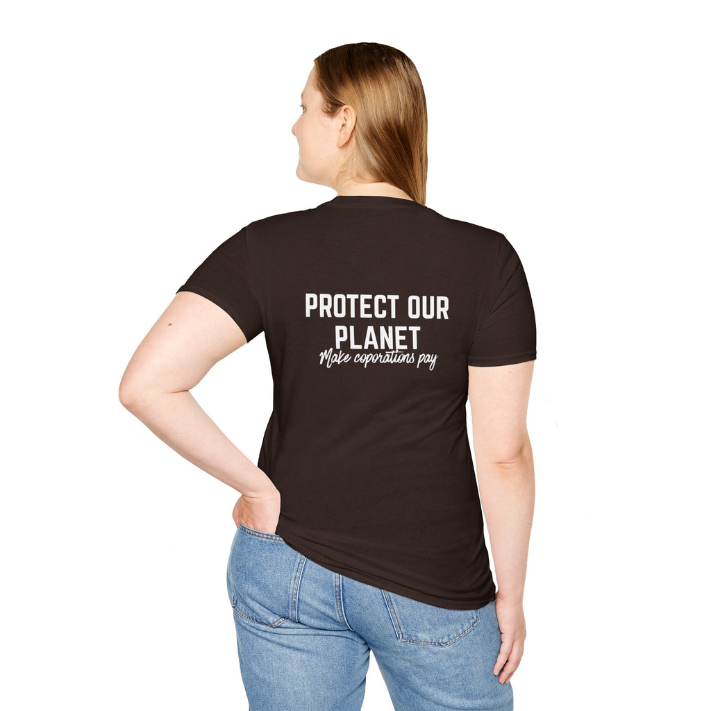 Patriotic Progressive T-Shirt — “Protect Our Planet” Environmental Activist Tee