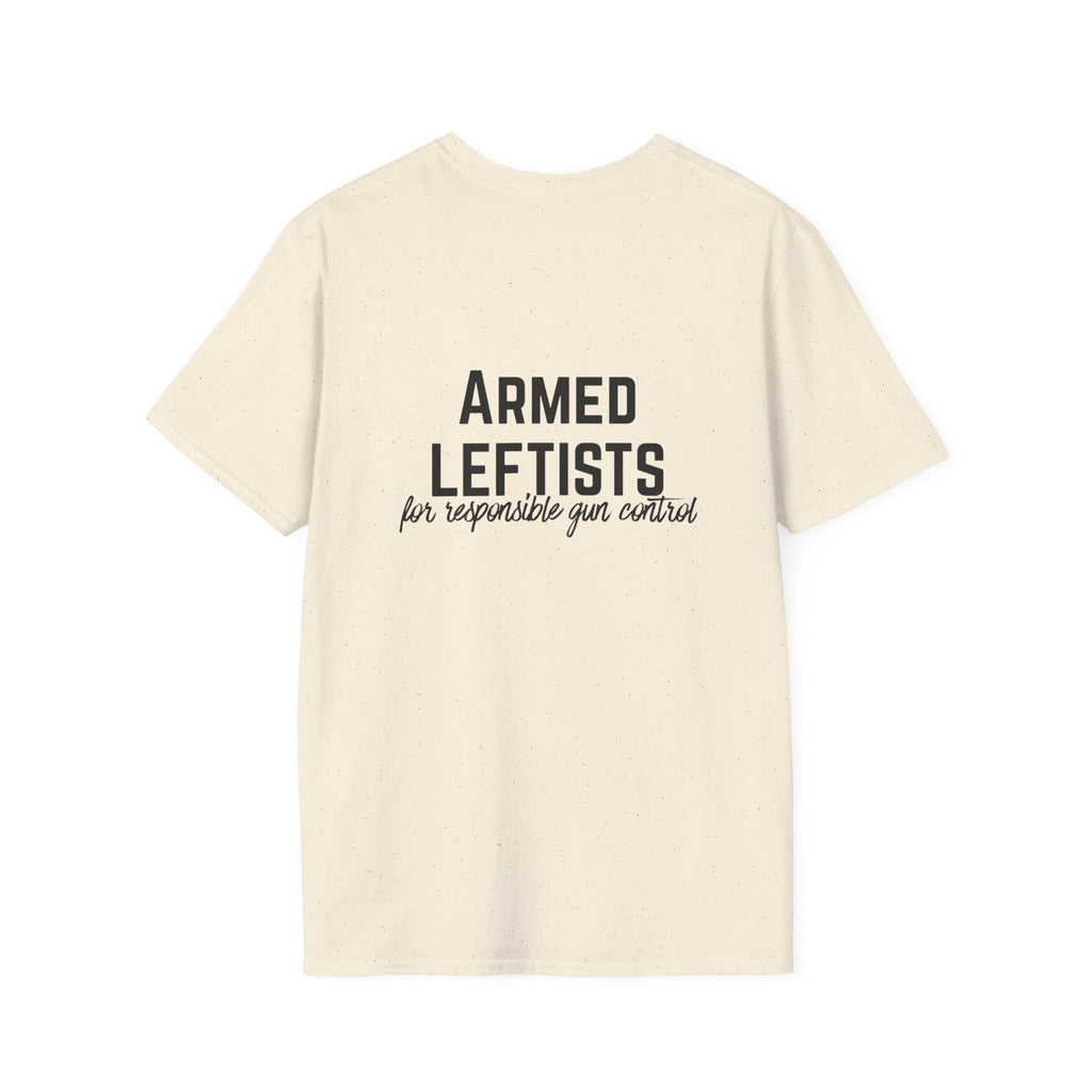 Patriotic Progressive / Armed Leftists Graphic T‑Shirt – Pro‑Gun Control Progressive Political Tee