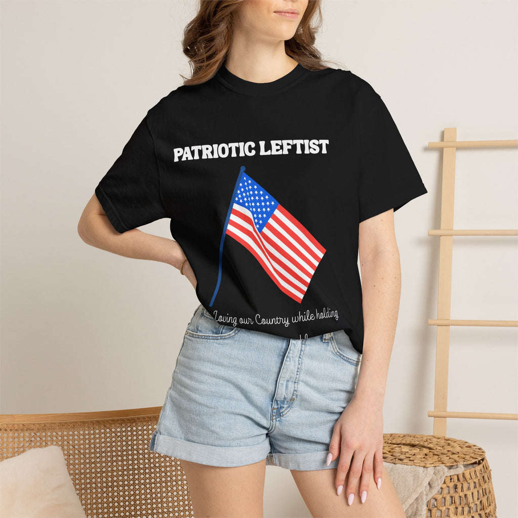 Unisex Garment-Dyed T-shirt- Patriotic Leftist