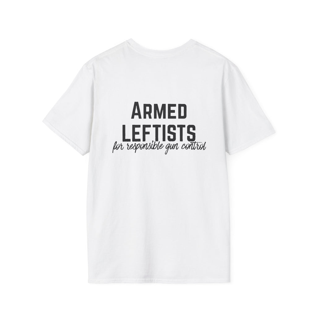 Patriotic Progressive / Armed Leftists Graphic T‑Shirt – Pro‑Gun Control Progressive Political Tee
