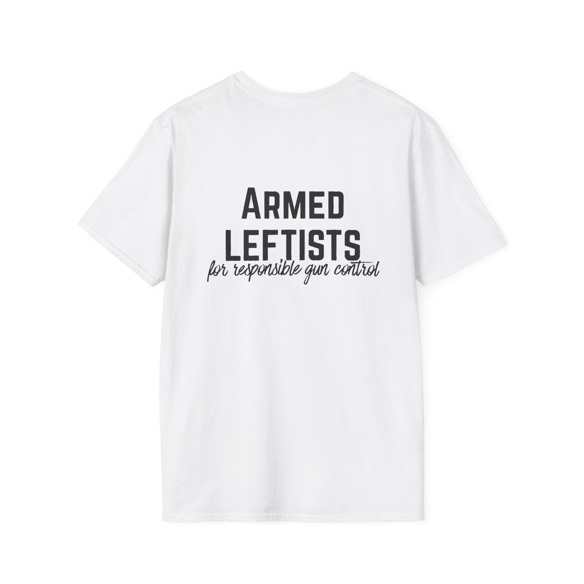 Patriotic Progressive / Armed Leftists Graphic T‑Shirt – Pro‑Gun Control Progressive Political Tee