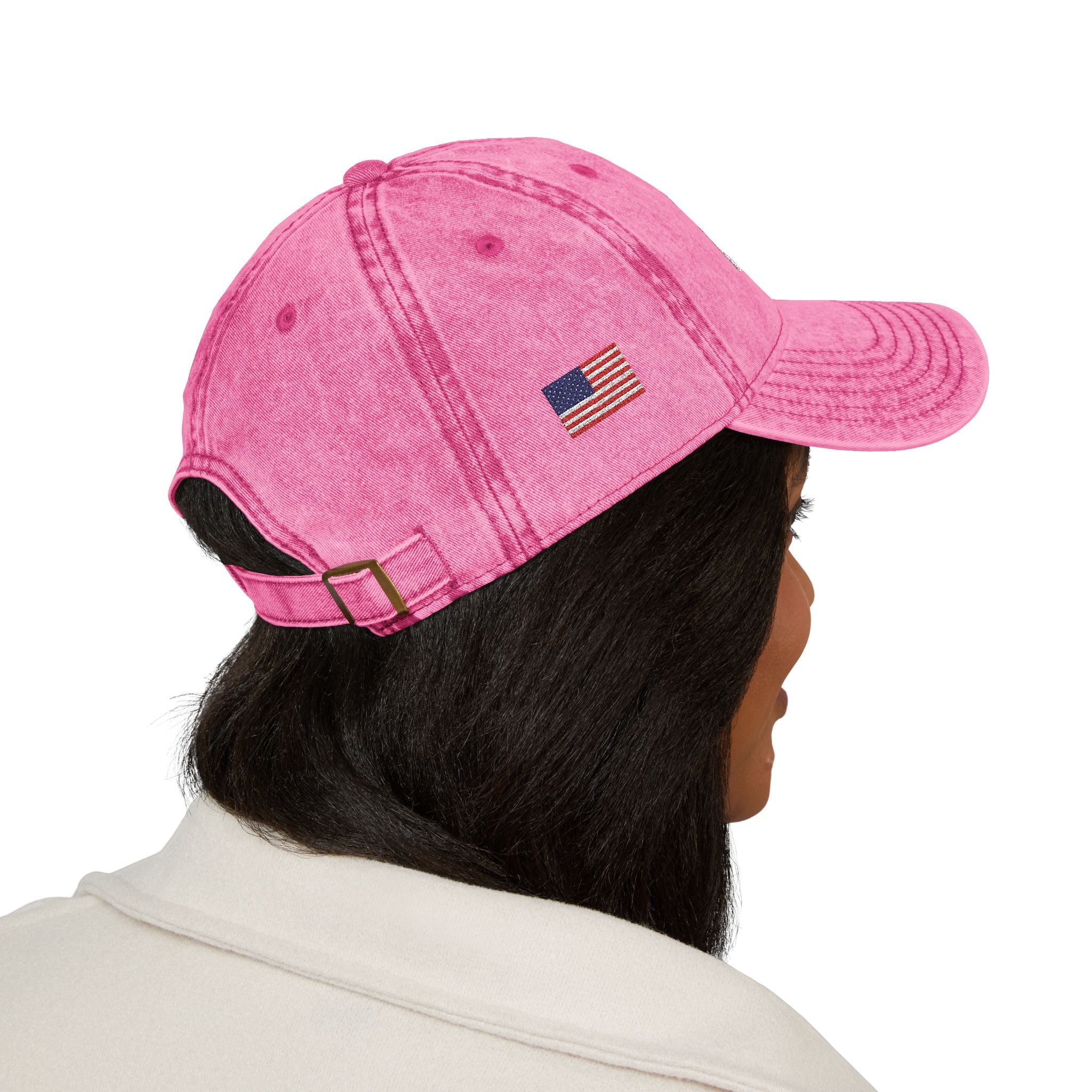 Leftist Patriot Vintage Embroidered Cap — Distressed Red American Flag Hat